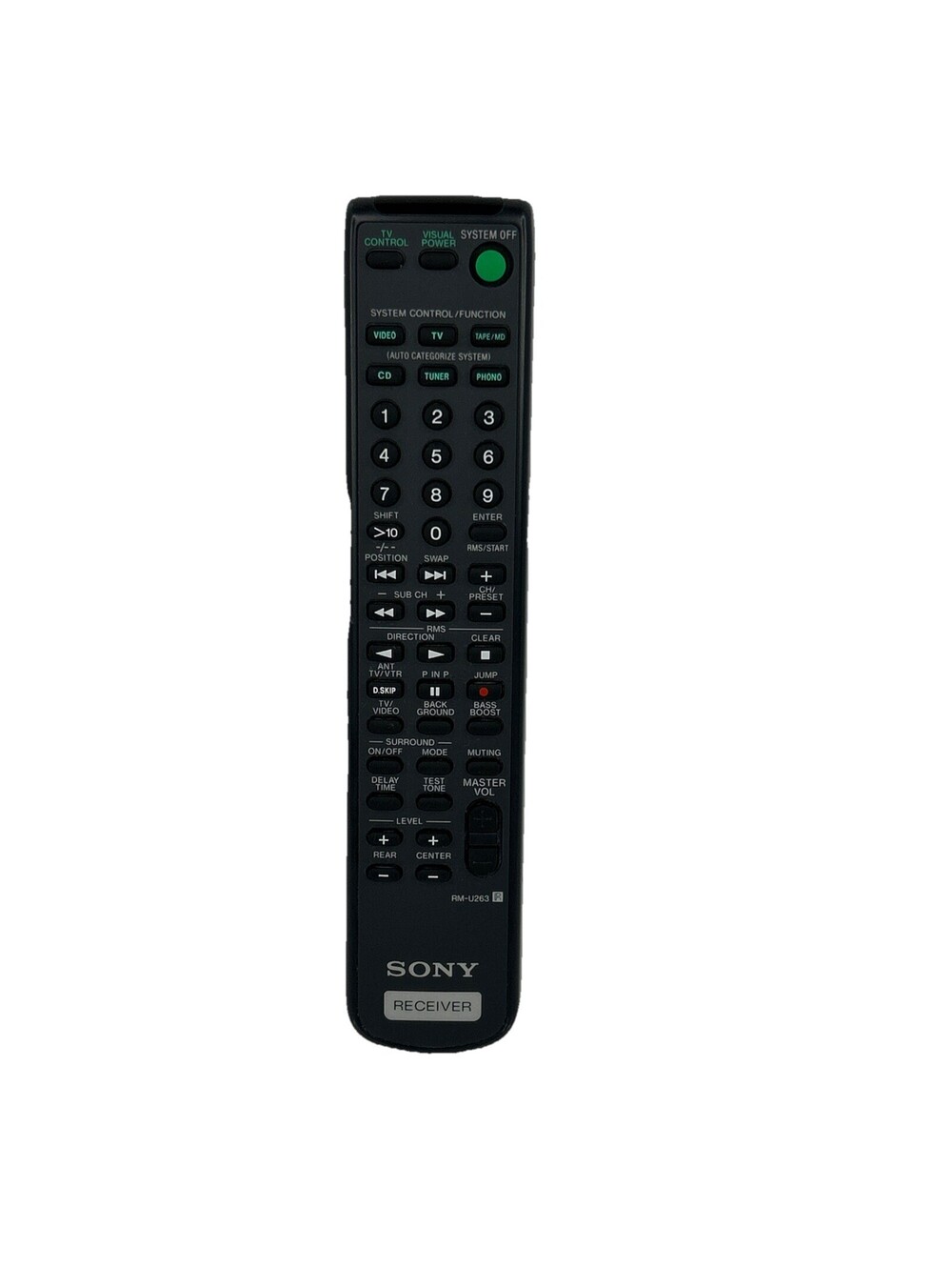 Sony RM-U263 Receiver Remote Control Replacement OEM Genuine Original Tested